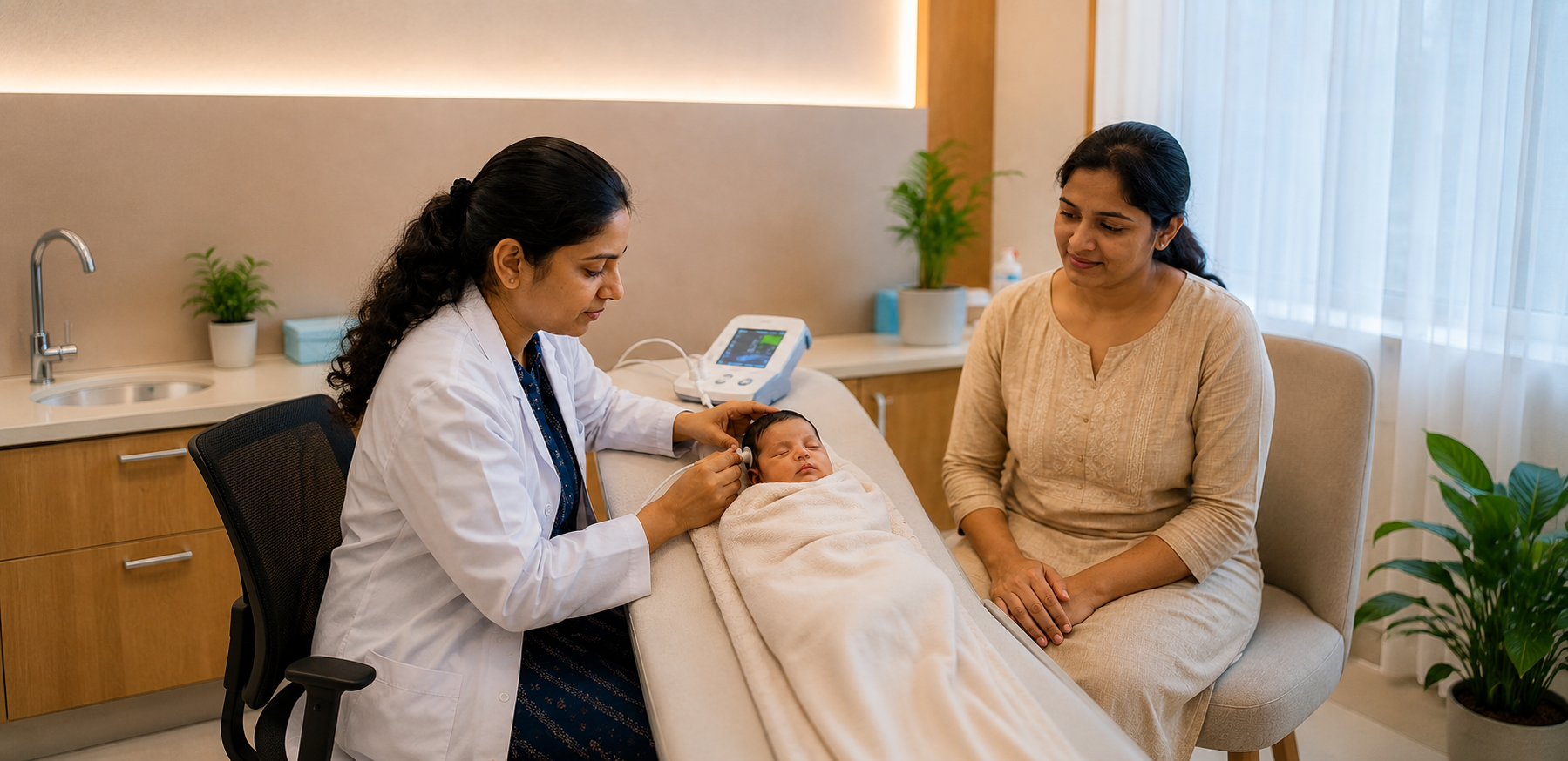 Professional newborn and infant hearing screening