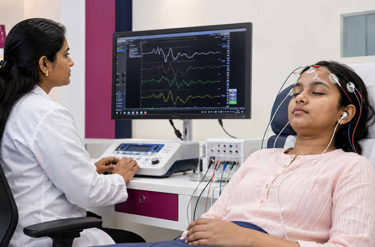 BERA ABR hearing assessment performed by an audiologist