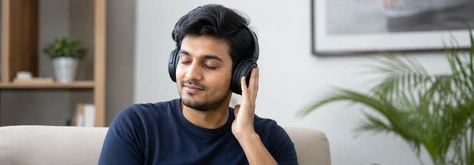 Adults protecting their hearing health