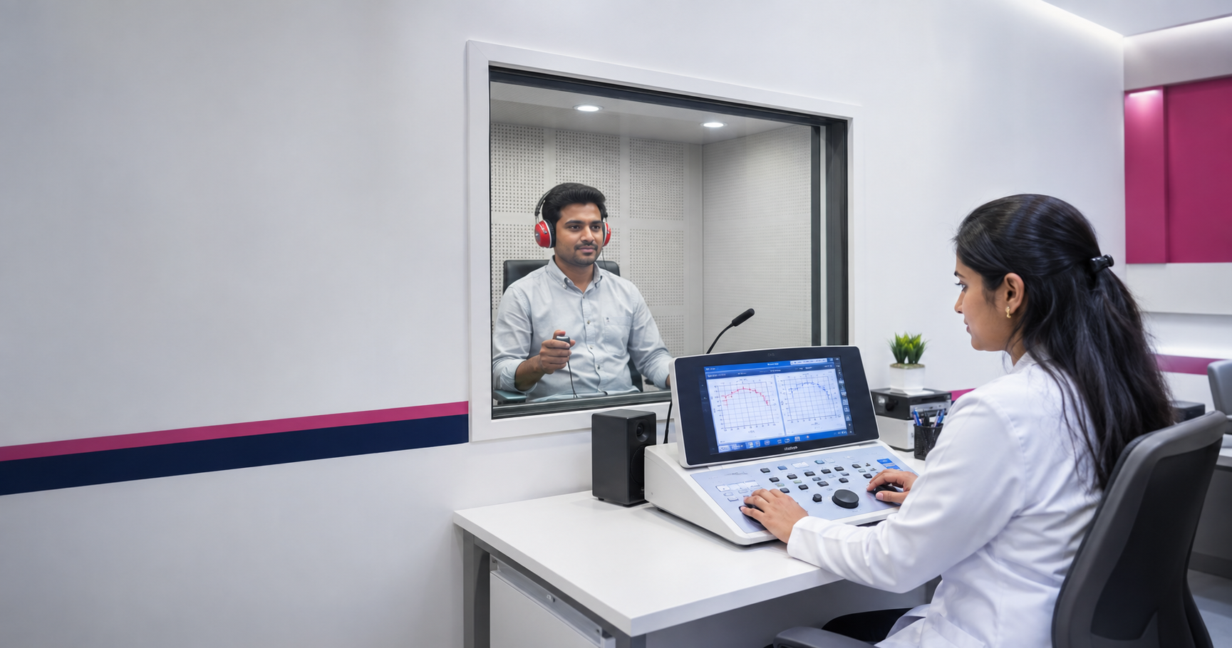 Pure Tone Audiometry hearing assessment at Simha Hearing Aids